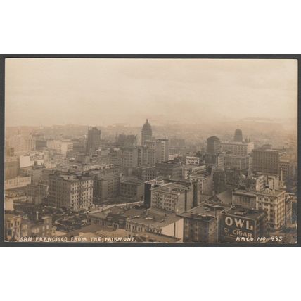 San Francisco From the Fairmont, California, c.1910 - Pillsbury RPPC