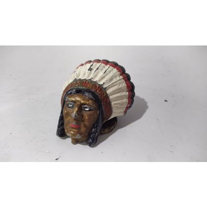 vintage feathers in our cap car van lorry mascot hood ornament indian chief name
