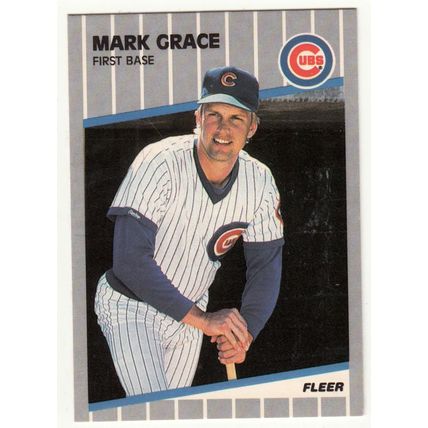 1989 Fleer Mark Grace rookie baseball card #426 - RC
