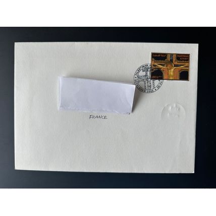 Palestine 2000 Mi. 143 Bethlehem Easter Pâques Ostern Gold on letter Gaza RRR