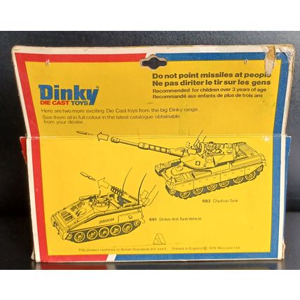VINTAGE DINKY " SCORPION TANK 690 WITH BOX&INSERT " UK FREEPOST