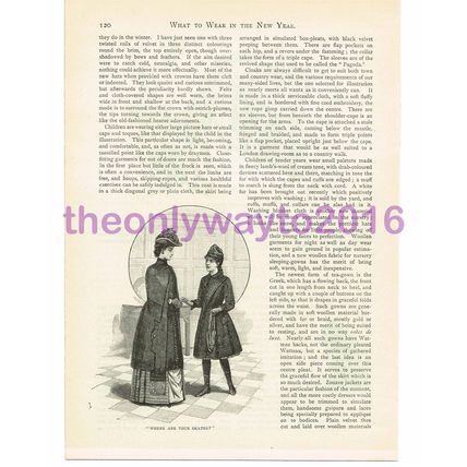 Winter Wear, Victorian Ladies Fashion, Book Illustration (Print), 1890