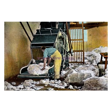 pt0937 - Lancashire Cotton Industry , Bale Breaking - Print 6x4