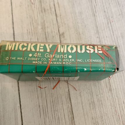 VTG Kurt Adler Mickey Mouse Paper Garland 4 ft Walt Disney Christmas New Box NOS