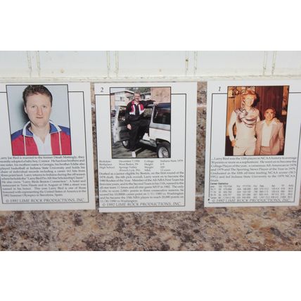 1992 lime rock basketball larry bird 3 cards hologram set