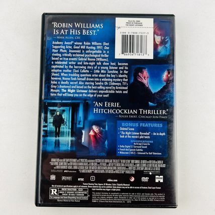 The Night Listener DVD Robin Williams, Toni Collette