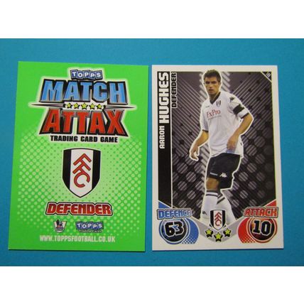 146. Aaron Hughes - Fulham - Match Attax 2010/11 Football Card EF1