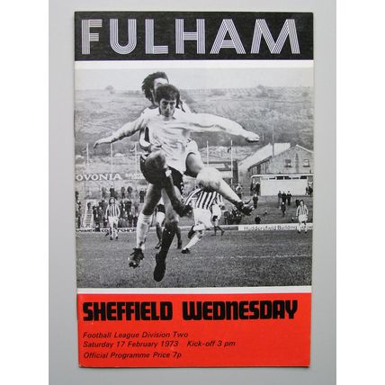 FULHAM v SHEFFIELD WEDNESDAY Div2 17/02/1973