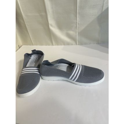 Musshoe Elastic Knit Flexible Pull On Walking Shoe/Sneakers Women's Size 11 Grey