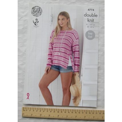 Vintage: King Cole 4774 easy knit sweater, DK, 32-42 inches, 81-107 cm