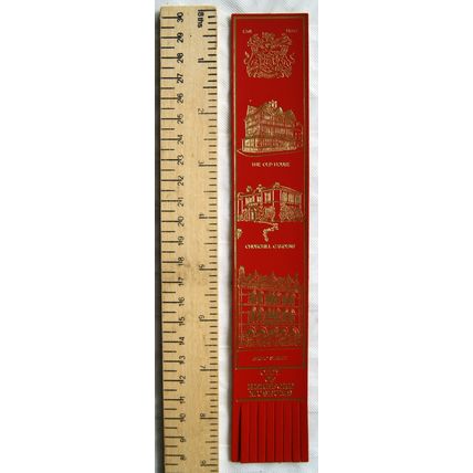 Vintage: red leather bookmark - City of Hereford Museums
