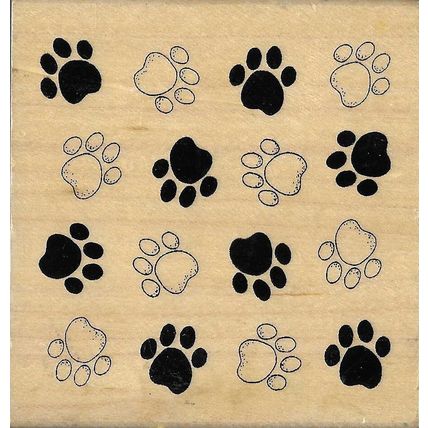 Great Impressions. Wood Mounted Rubber Stamp. App 7.5x7.75cm. Stamping