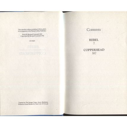 The Starbuck Chronicles - Rebel & Copperhead by Bernard Cornwell Hardback
