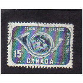1957 canada upu congress ottawa 15c f/u sg498