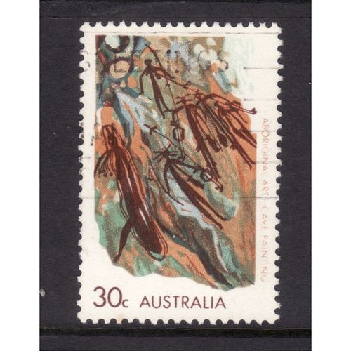 AUSTRALIA 1973 ABORIGINAL ART SG496 30c CAVE PAINTING FINE USED#