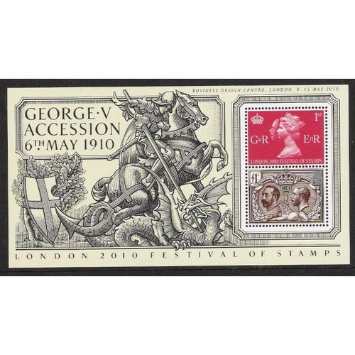 SG MS3065 (overprint): London 2010 Festival of Stamps Exhibition Sheet.