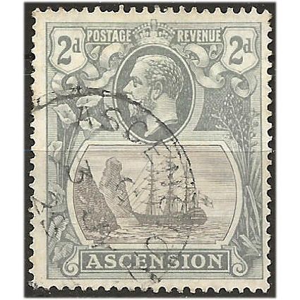 Ascension Island 1924 SG13 2d Grey-Black & Grey Fine Used . .. .