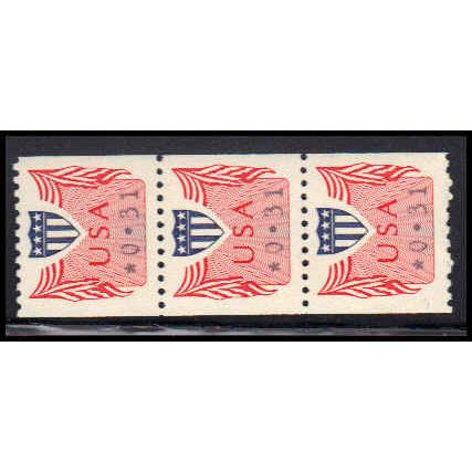 CVP31 31c Shield Very Fine MNH Dry Gum Strip of 3 PA5208