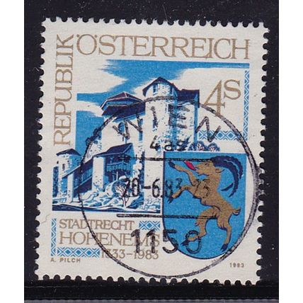 AUSTRIA 1983 650th ANNIV HOHENEMS TOWN HALL USED SG1965