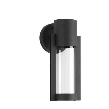 Progress Z-1030 LED 1-Lt Textured Black Clear Glass Outdoor Small Wall Lantern