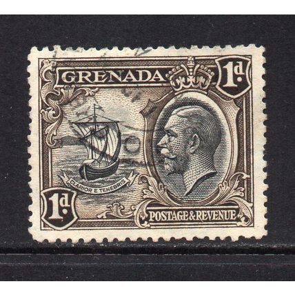Grenada - 1934-36 - 1d Black & Sepia (sg136) Perf 12½, Used