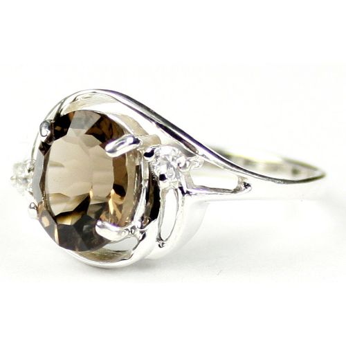 Smoky Quartz, 925 Sterling Silver Ladies Ring, SR021