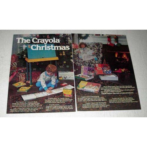 1977 Crayola Craft Home Art Studio Ad - Christmas