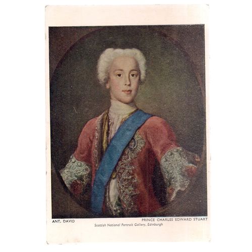 BONNIE PRINCE CHARLIE. painting by David Ant unused vintage postcard =
