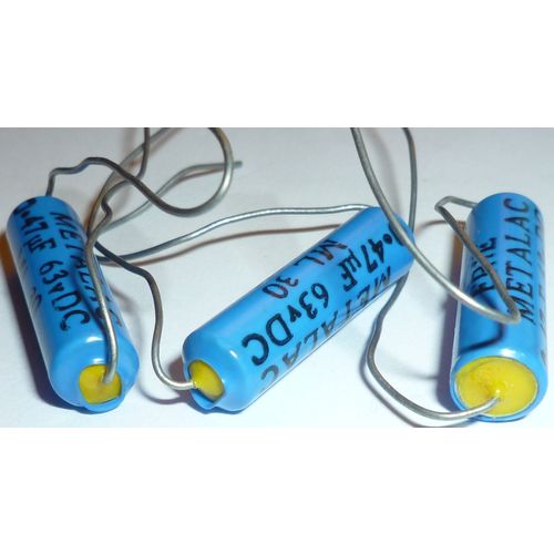 Capacitor 0.47 uF 470nF 63V Erie Metalac ML30 GB208K 3 off