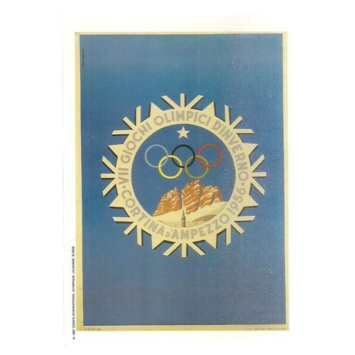 OLYMPIC GAMES, ITALY, 1956 unused vintage postcard 1991 Mars Confectionery =