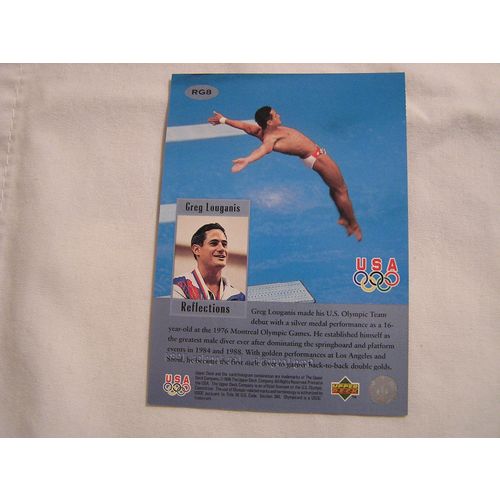 Greg Louganis 1996 Upper Deck USA Olympicard REFLECTIONS NO.RG 8