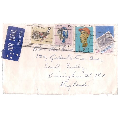 4 x AUSTRALIA c. 1961 stamps on paper =