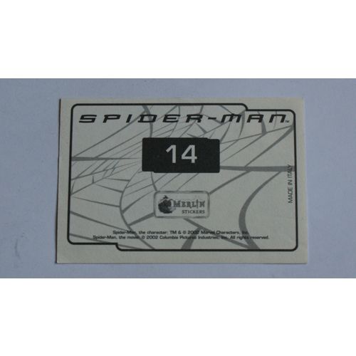 Spider-Man movie Sticker # 14 (A) unused - Merlin 2002 marvel