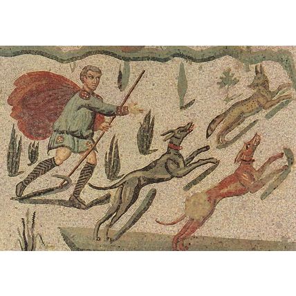 Piazza Amerina Pursuit of the Hare Sicily Italy Postcard unused VGC