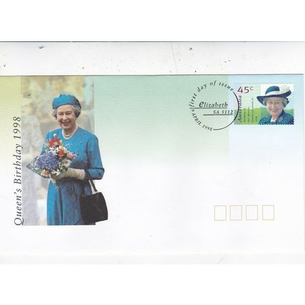 Australia 1998 Queens Birthday FDC Elizabeth special cancel Unaddressed VGC