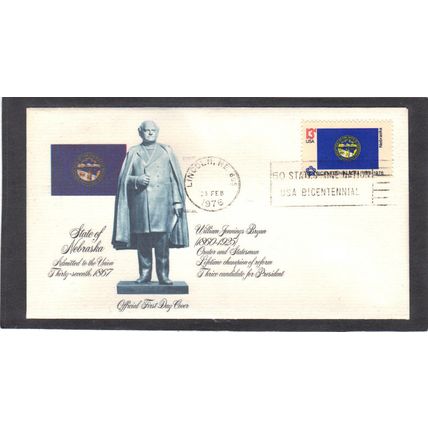 FDC Fleetwood 1669 13c Nebraska (Cachet-U/A) CV01190