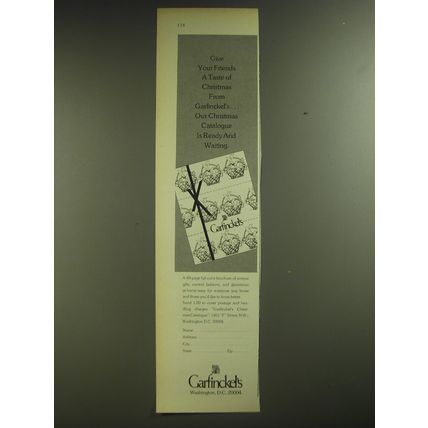 1974 Garfinckel's Washington, D.C. Ad - Give your friends a taste of Christmas