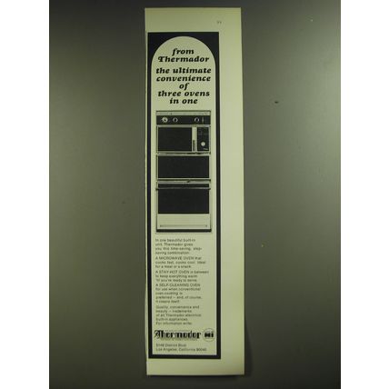 1974 Thermador Microwave/Oven Ad - From Thermador the ultimate convenience