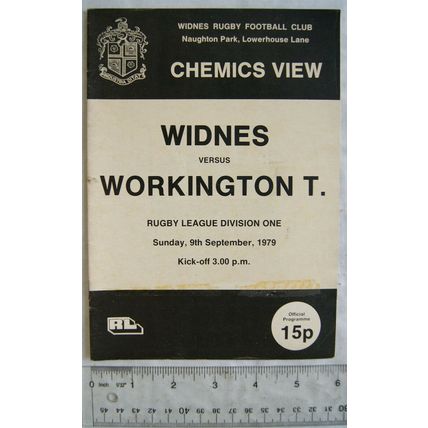 1979 programme Widnes v. Workington Town