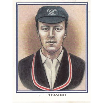 BJT Bernard Bosanquet Middlesex Cricket Club Cricketer Rare Cigarette Card