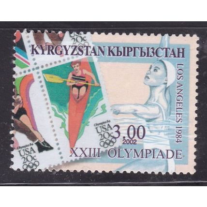 Kyrgyzstan 2002 XX111 Olympiade 1984 Los Angeles 3.0 Mint no Gum VGC