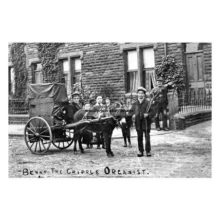 pt0784 - Benny The Cripple Organist , Batley Carr , Yorkshire - Print 6x4