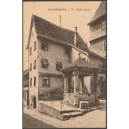 Hofbrunnen, Rothenburg ob der Tauber, c.1920 - WHD AK