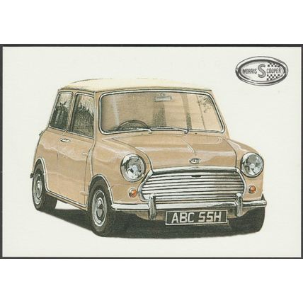 Morris Mini Cooper S MkII 998cc - Golden Era Postcard