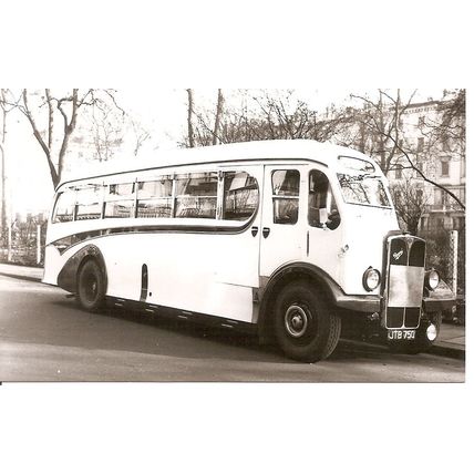 Black & White Photograph of Edward's Coaches of Lydbrook - JTB 750 ex. Florence