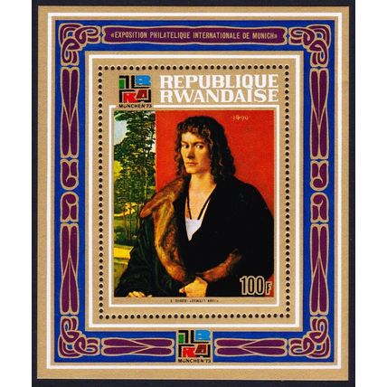 Rwanda Famous Paintings Durer MS 1973 MNH SG#MS543 Sc#522