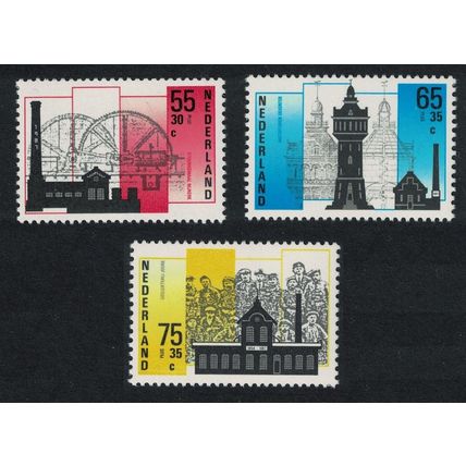 Netherlands Industrial Buildings 3v 1987 MNH SG#1503a-1505