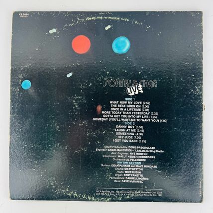 Sonny & Cher - Sonny & Cher Live Vinyl LP Record Album KS 3654