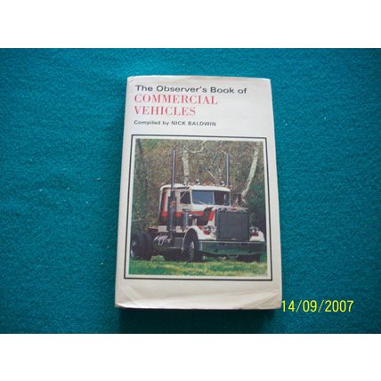 The Observer"s Book of Commercial Vehicles 1978 Dust Jacket not clipped