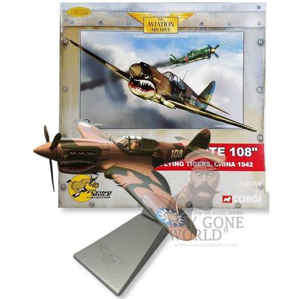 P-40E WARHAWK WHITE 108 DAVID LEE "TEX" HILL FLYING TIGERS - CORGI US35209 1/72